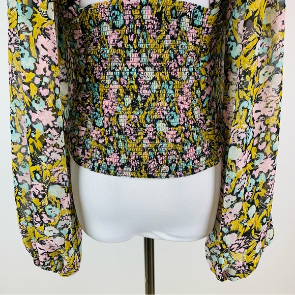 Free People Boho Mabel Floral Top XS - Picture 14 of 15